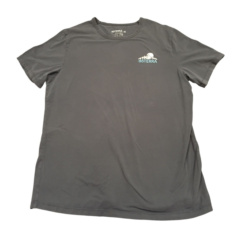 doTERRA Graphic T-Shirt XL Grey Mountain Sunset Pursue Whats Pure Cotton Tee